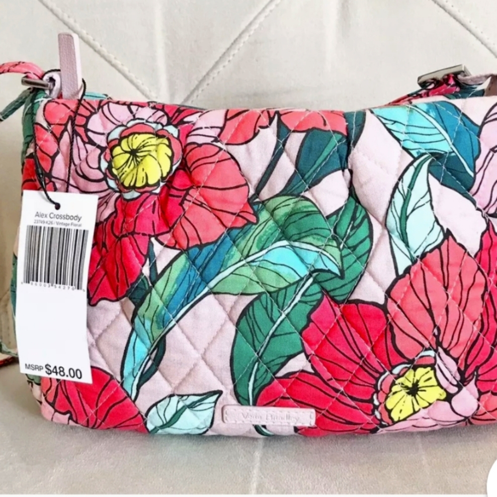 Vera Bradley Alex Small Crossbody Bag Vintage Floral NWT